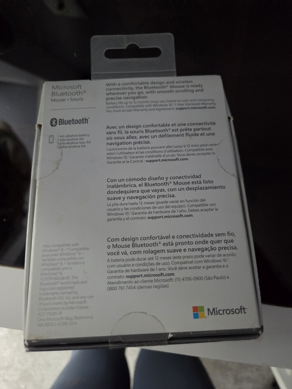 Microsoft Bluetooth Mouse Black Souris